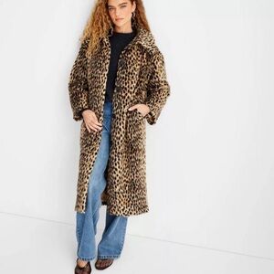 Future Collective Leopard Print Faux Fur Coat